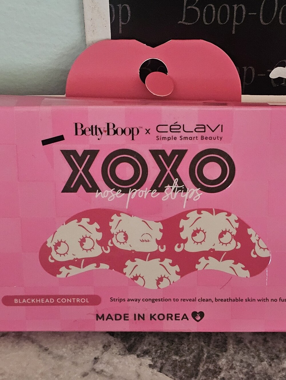 Betty Boop Pink XOXO Nose Pore Strips
